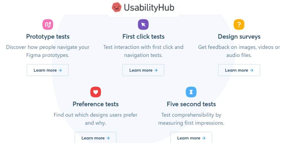 features of usabilityhub