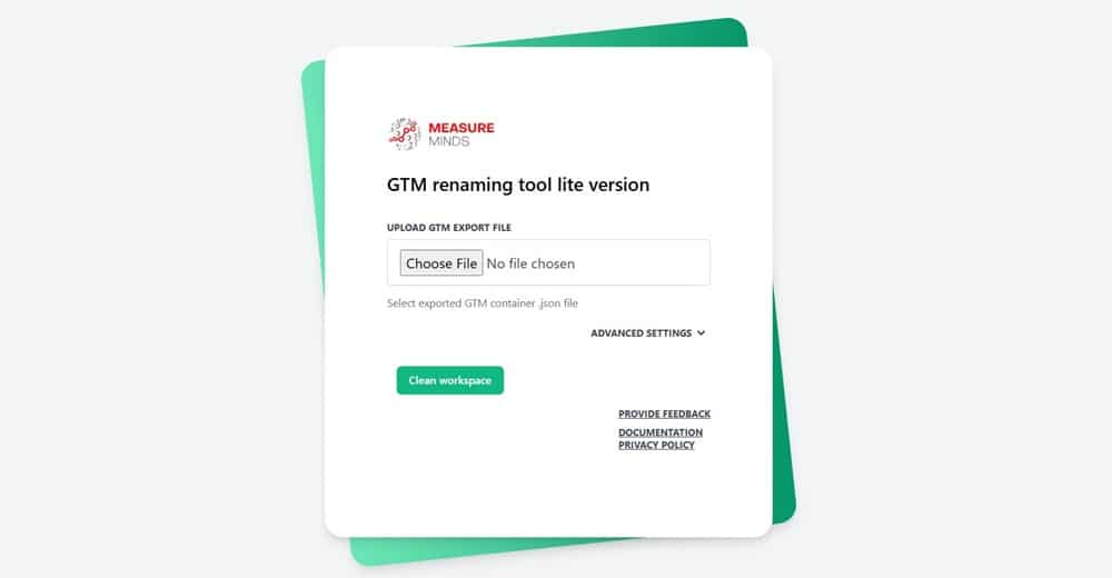 GTM Cleaner Homepage