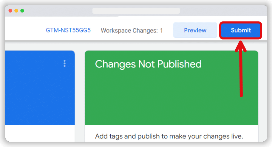 Submit button to publish the new tags