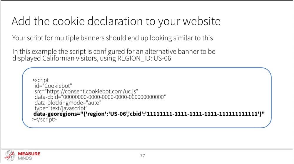 script for cookie declaration