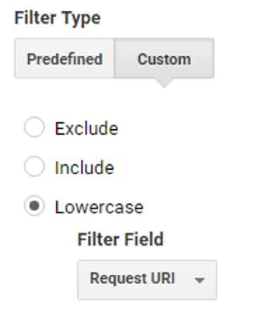 filter type in google analytics