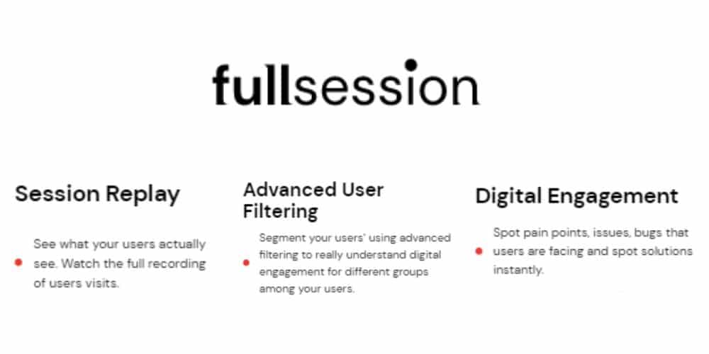 features of fullsession