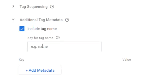 tag name feature in gtm