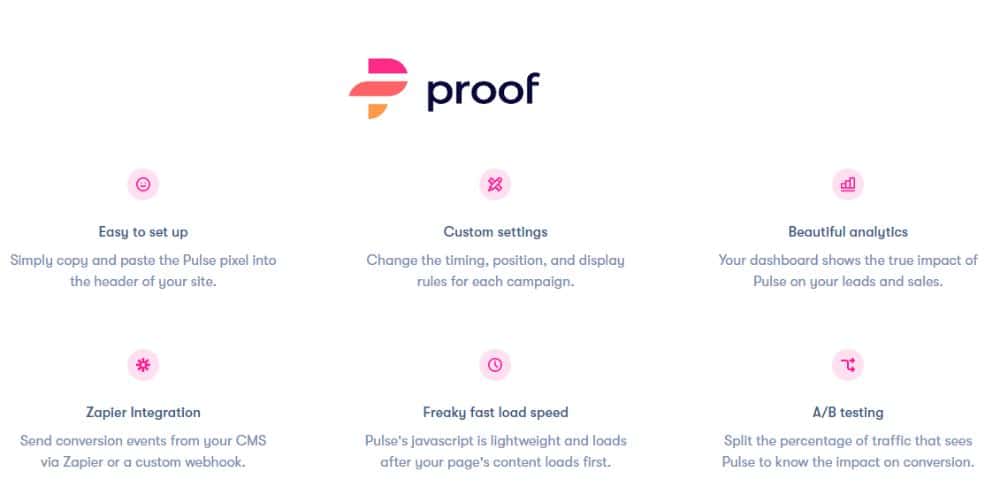 features of proof