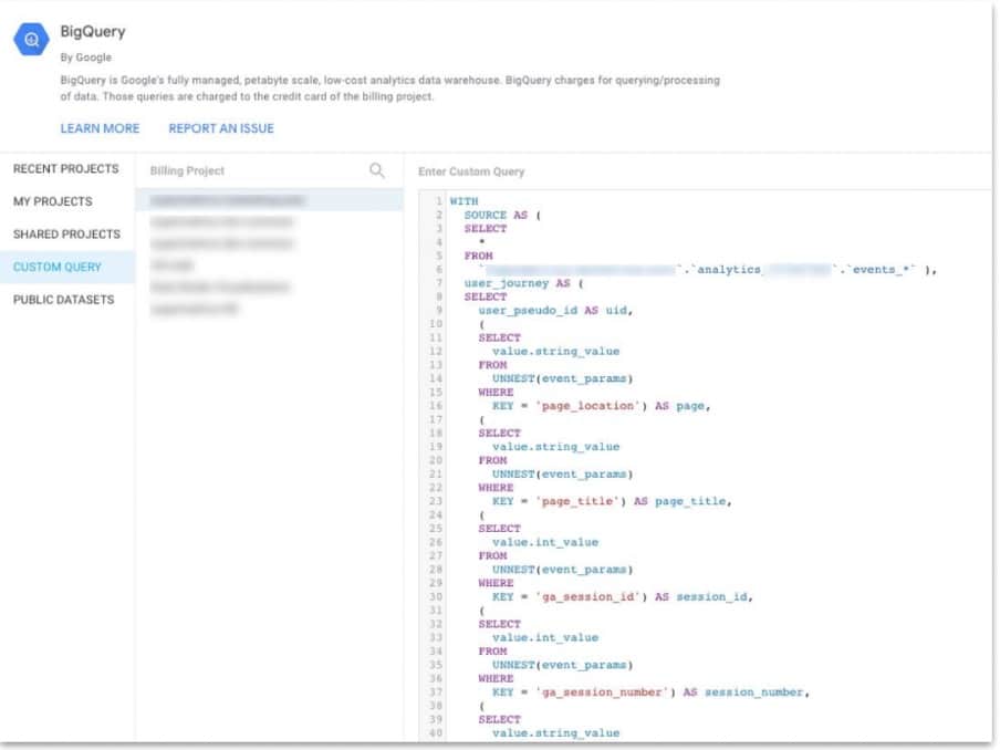 Insert SQL query directly into Looker Studio