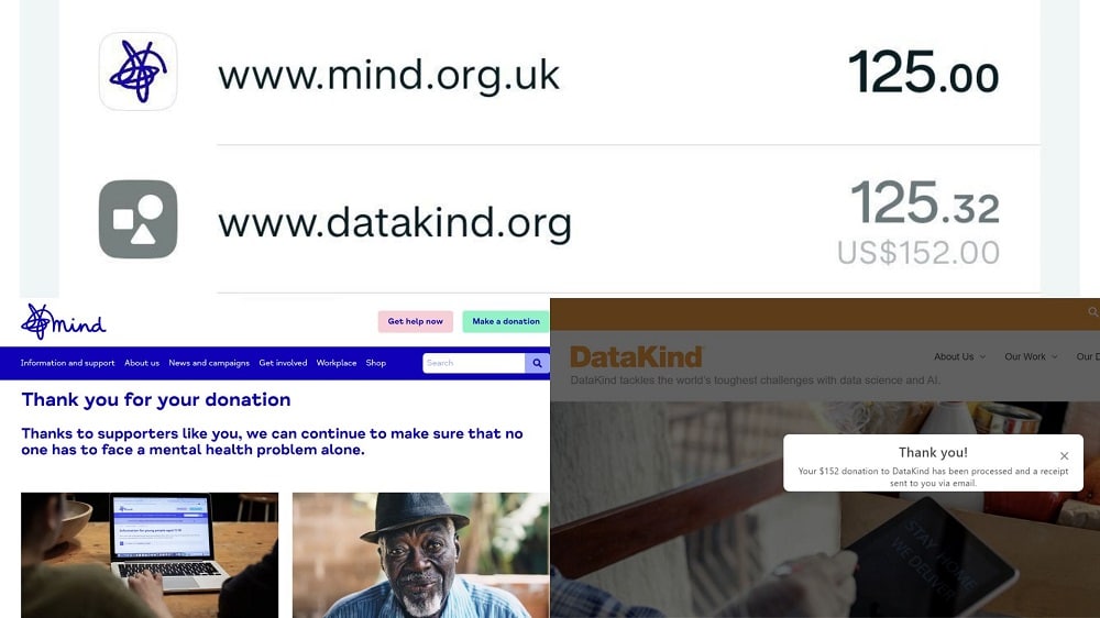 mind.org and datakind.org donation