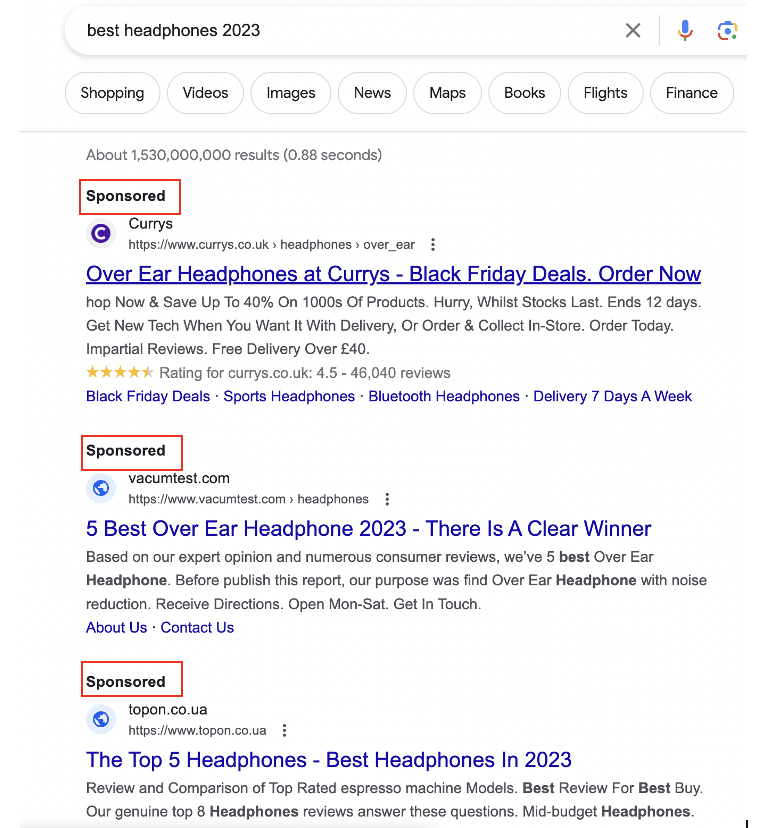 Google search bar