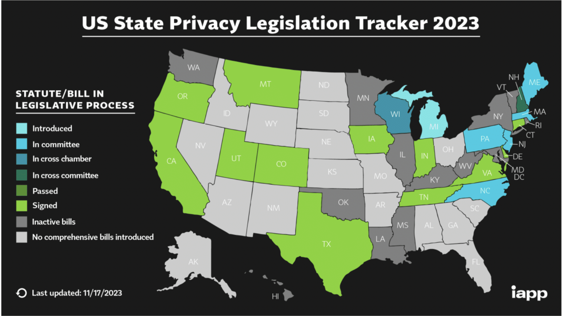 US state privacy legislation tracker