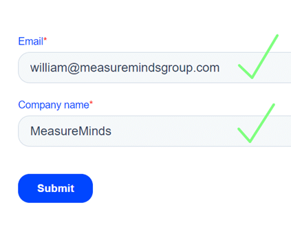 sign up using form