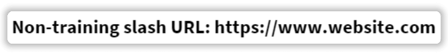 Non-trailing slash URL