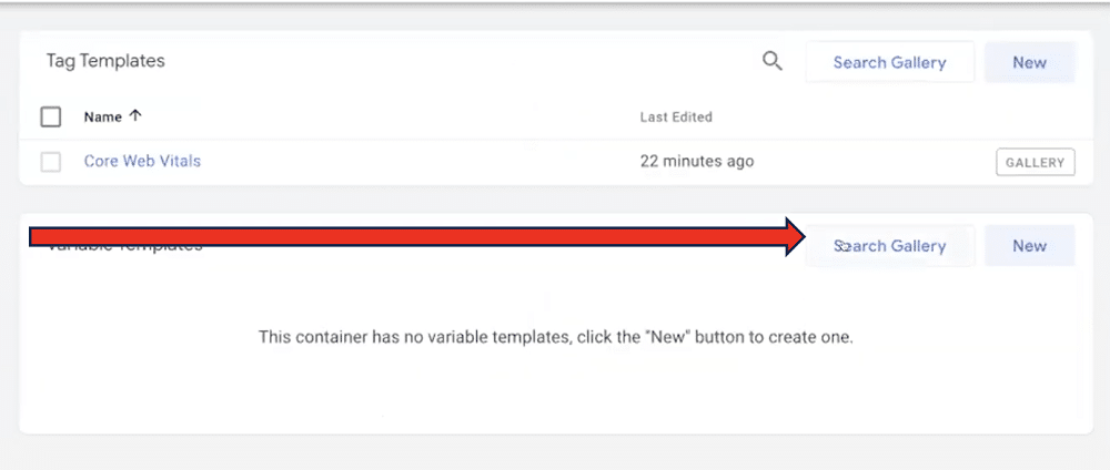 ‘search gallery’ button highlighted