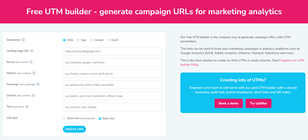 uplifter free utm builder
