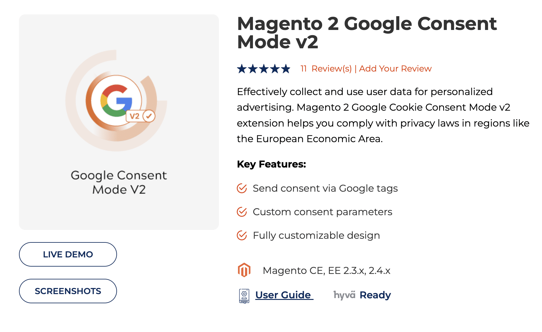 Magento consent mode v2 extension