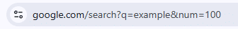 an old search parameter for google that displayed the top 100 results