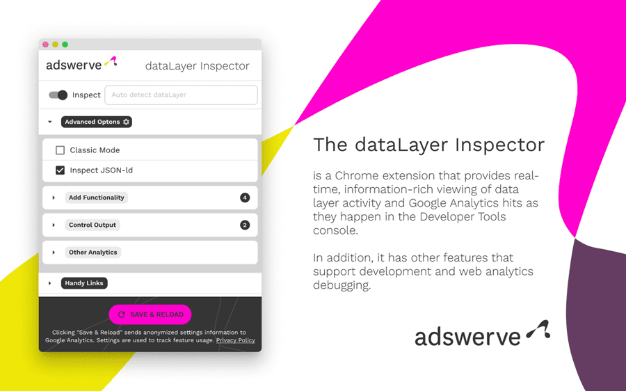 Image from the Adswerve - dataLayer Inspector+